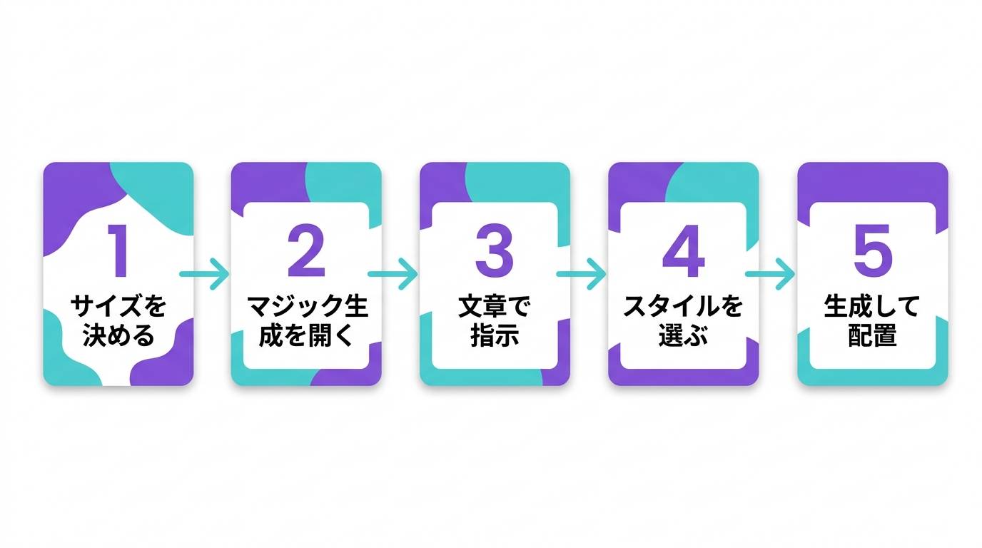 Canvaマジック生成の5ステップ手順