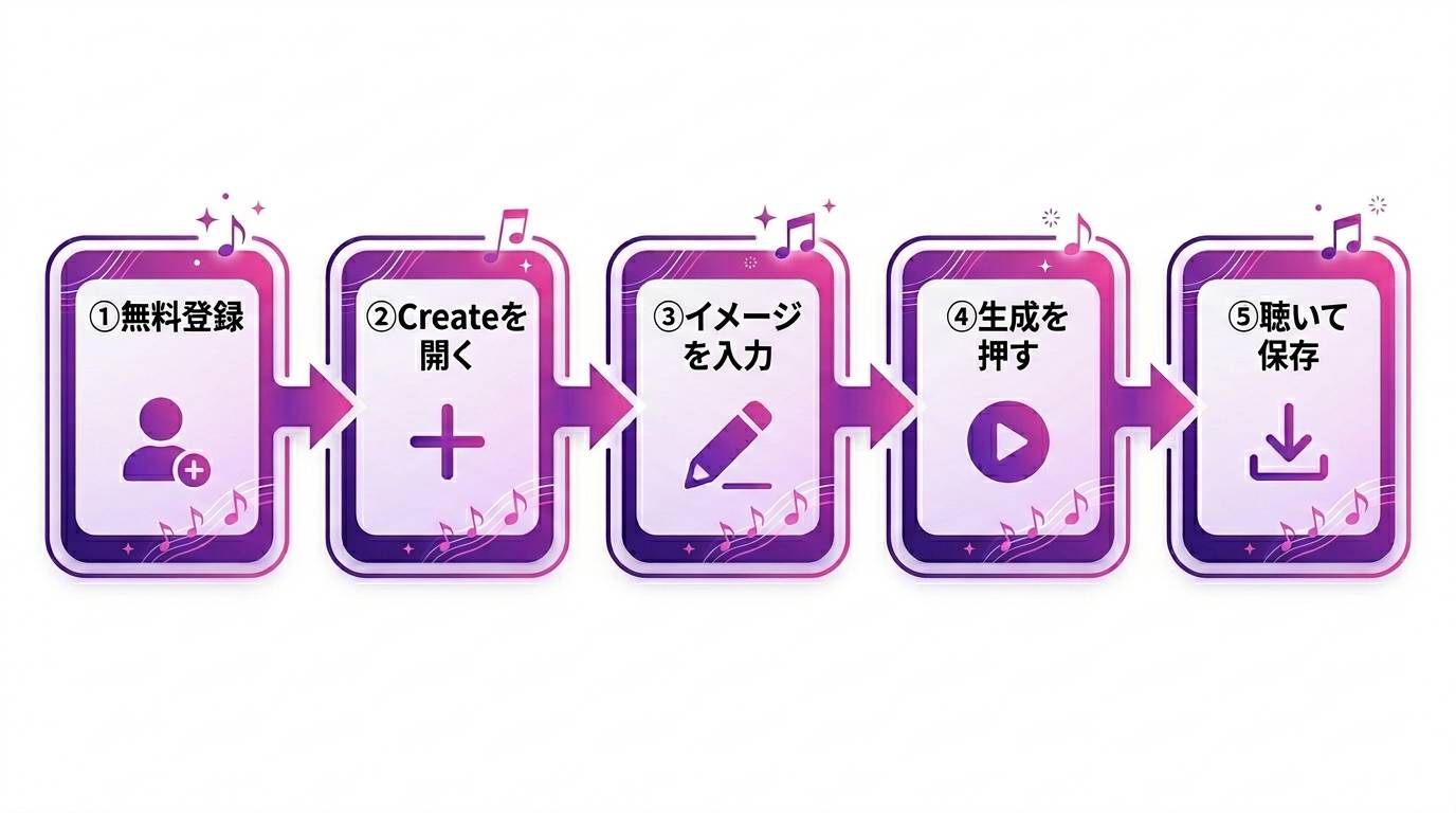 Sunoで1曲作る5ステップ